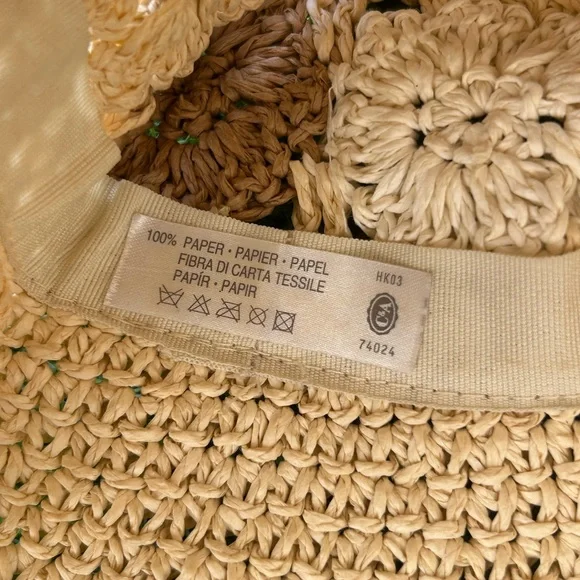 100% Paper Floral Bucket Hat - Picture 3 of 3